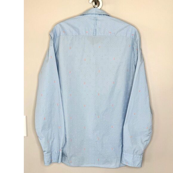 Banana Republic Luxe Poplin Summer Print Button-Down Shirt Nautical Slim Fit - Picture 2 of 7